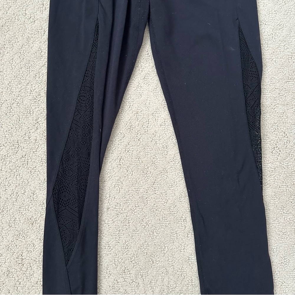 Pure Barre by Splits 59 Leggings Black - Lace Inset down side Full Length - Picture 5 of 5